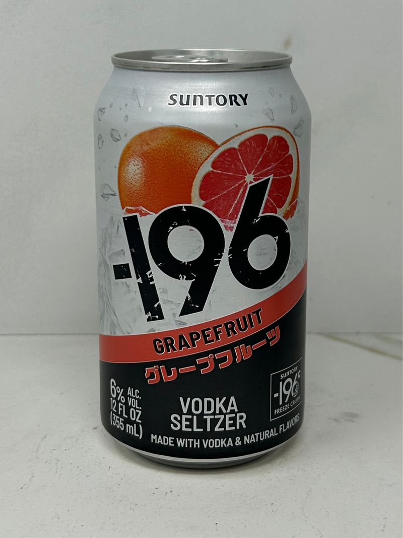 Suntory 196 Vodka Seltzer, Grapefruit, 355ml